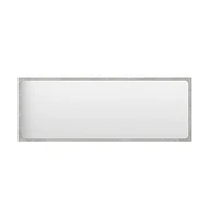 vidaXL Bathroom Mirror Concrete Gray 39.4"x0.6"x14.6" Engineered Wood