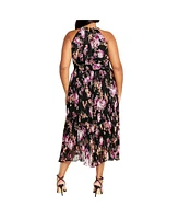 City Chic Women's Sabine Print Dress