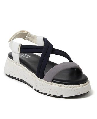 Dearfoams Women's Daylen Adjustable Strap Platform Sandal