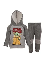 Starwars Baby Boys Star Wars The Mandalorian Fleece Pullover Hoodie and Pants Outfit Set to (12 Months - 18-20)