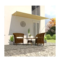 Retractable Awning 118.1"x59.1" Yellow and White