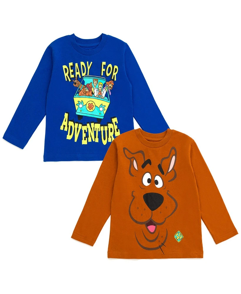 Scooby-Doo Toddler Boys Scooby Doo 2 Pack Long Sleeve T-Shirts to (2T - 14-16)