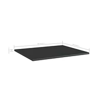 vidaXL Bookshelf Boards 4 pcs High Gloss Black 23.6"x19.7"x0.6" Engineered Wood