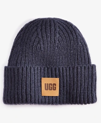 Ugg Men's Chunky Ribbed Logo Beanie