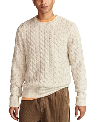Lucky Brand Men's Cable Crew Neck Sweater