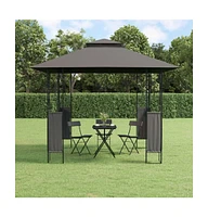 vidaXL Gazebo with Roof Anthracite 118.1"x118.1"x106.3" Steel