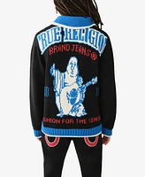 True Religion Men's Chunky Knit Zip Cardigan