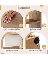 Sugift 2-Piece Separable Bookshelf Floor Standing Corner Display Storage