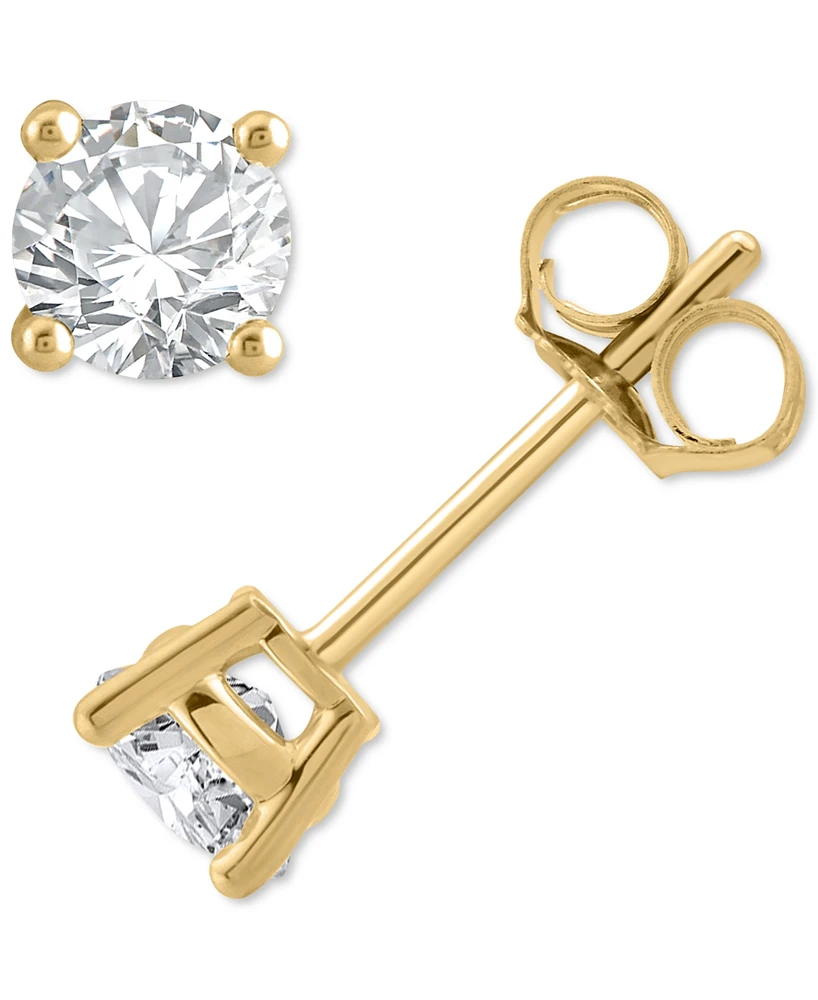 Diamond Four Prong Classic Stud Earrings (1/2 ct. t.w.) in 14k Gold