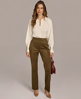 Donna Karan New York Women's Straight-Leg Faux-Suede Pants