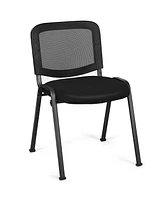 Sugift Set of 5 Stackable Conference Chairs with Mesh Back