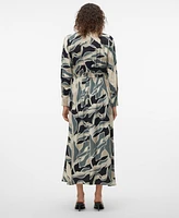 Vero Moda Women's Beline Printed V-Neck Maxi Dress