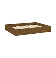 vidaXL Dog Bed Honey Brown 24.2"x19.3"x3.5" Solid Wood Pine