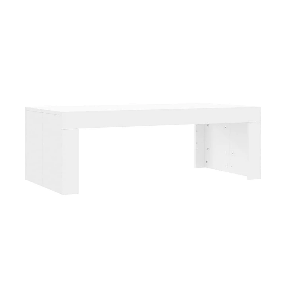 Coffee Table White 40.2"x19.7"x14.2" Engineered Wood
