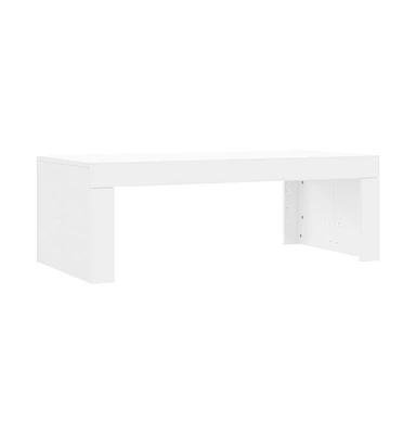 Coffee Table White 40.2"x19.7"x14.2" Engineered Wood