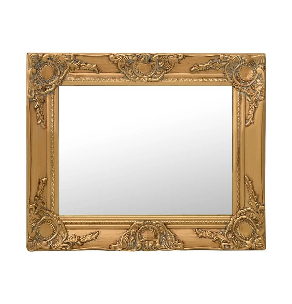 vidaXL Wall Mirror Baroque Style 19.7"x15.7" Gold