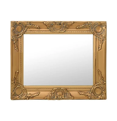 vidaXL Wall Mirror Baroque Style 19.7"x15.7" Gold