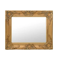 vidaXL Wall Mirror Baroque Style 19.7"x15.7" Gold