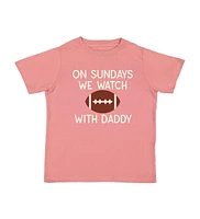 Sweet Wink Toddler Girls Football Sundays With Daddy Short Sleeve T-Shirt