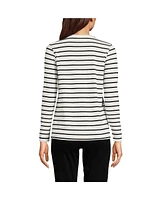 Lands' End Petite Relaxed Supima Cotton Long Sleeve V-Neck T-Shirt