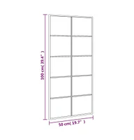 vidaXL Wall Mirror Black 19.7"x39.4" Rectangle Iron