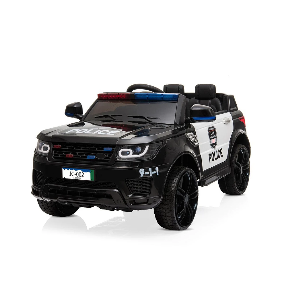 Yescom 12V Kids Police Ride On Car Electric Cars 2.4G Remote Control, Led Flashing Light, Music & Horn.