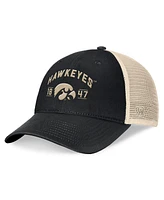 Top of the World Men's Black Iowa Hawkeyes Heritage Waylon Trucker Adjustable Hat