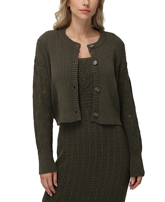 Frye Women's Cotton Ribbed Button-Front Cardigan