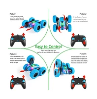 Cowin Remote Control Car Race Stunt Toy Double Sided 360° Rotating Rechargeable