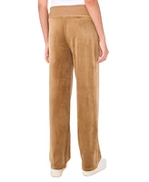 Vince Camuto Women's Velour Drawstring-Waist Straight-Leg Pants