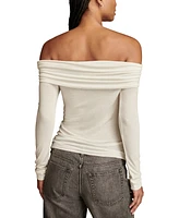 Lucky Brand Women's Off-The-Shoulder Long-Sleeve Top