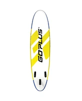 11 Feet Inflatable Stand Up Paddle Board with Aluminum Paddle-Yellow