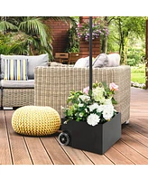 Givimo 150 Pounds Patio Umbrella Base Stand Wheels Planter Outdoor