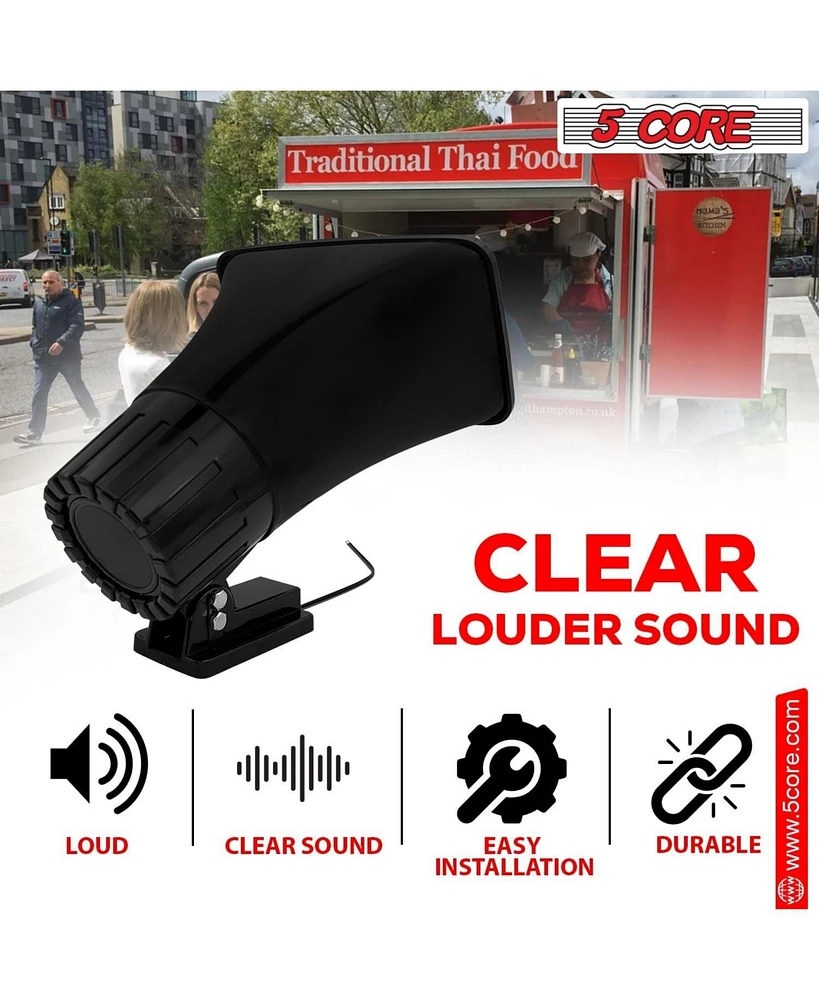 5 Core 8 Pack Indoor/Outdoor Pa Horn Speaker-8 x 5 Inch Loud Portable Power Horn Siren W/ 8 Ohms & 65 Watts Max