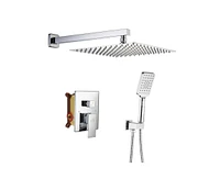 Casainc 10-inch Wall Mounted Square Rain Shower Set with Anti-scald Valve