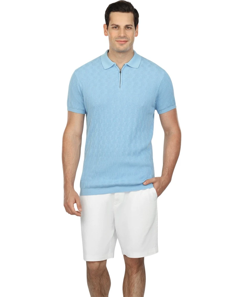 Vustra Men's Knit Short Sleeve Polo