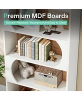 Tribesigns Modern 5-Tier Bookcase, 71-Inch Tall Freestanding Bookshelf with Storage Shelves, Large Open Bookcases Wood Display Shelving Unit for Bedro