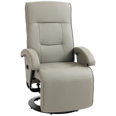 Simplie Fun Swivel Recliner with Adjustable Backrest and Footrest