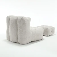 Ultra-Comfy Bean Bag Chair with Ottoman for Relaxation