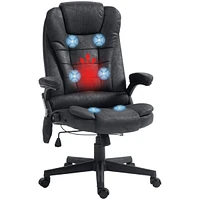 Simplie Fun 6 Point Vibrating Massage Office Chair with Lumbar Heat Black