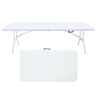 Simplie Fun 8ft Foldable Table: Portable and Durable for Outdoor Activities