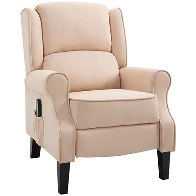 Simplie Fun Massage Recliner Sofa Chair with Heat Function, Remote, Cream