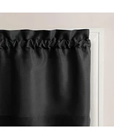 No. 918 Martine Microfiber Semi-Sheer Rod Pocket Kitchen Curtain Valance and Tiers Set