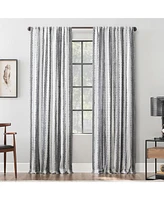 Textured Stripe 52" x 96" Cotton Curtain Panel