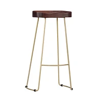 vidaXL Gavin Bar Stools 2 pcs Solid Mango Wood