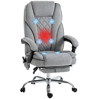 Simplie Fun Heated Reclining Massage Desk Chair with Footrest