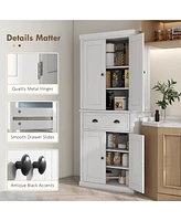 72" Tall Kitchen Pantry with Adjustable Storage