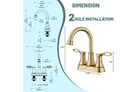 Casainc 4 Inch 2-Handle Centerset Bathroom Sink Faucet