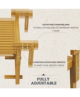 Balcony Railing Table: Foldable, Height-Adjustable, Space-Saving