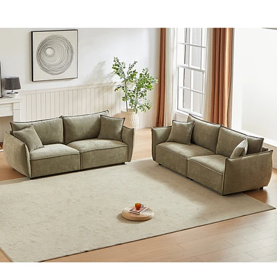 Simplie Fun Modern Sofa and Loveseat Set